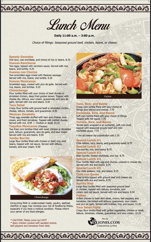 Agave's 109 Menu image 2
